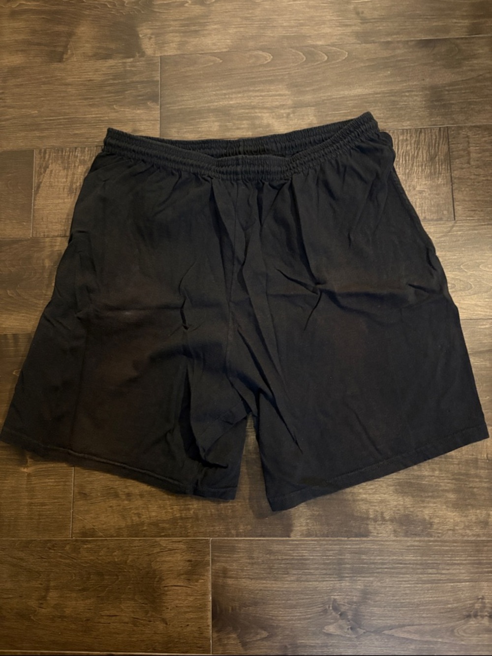 Hanes Black Men's Athletic Shorts with Elastic Waistband